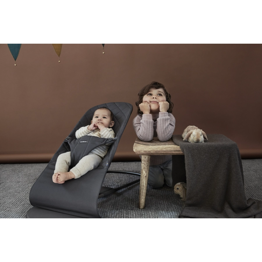 BABYBJÖRN Babywippe Bliss Cotton Anthrazitgrau