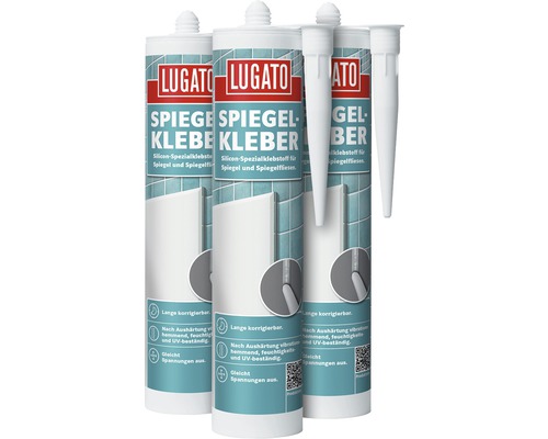 Lugato siliconen speciale lijm voor spiegels en spiegeltegels, transparant, 310 g