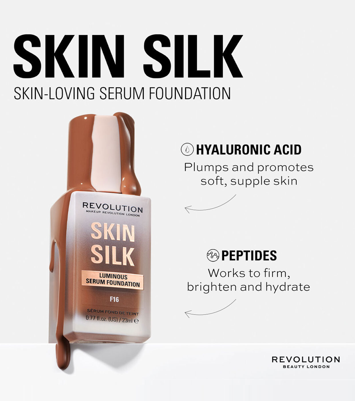 Revolution - Base de maquiagem Skin Silk Serum Foundation - F4