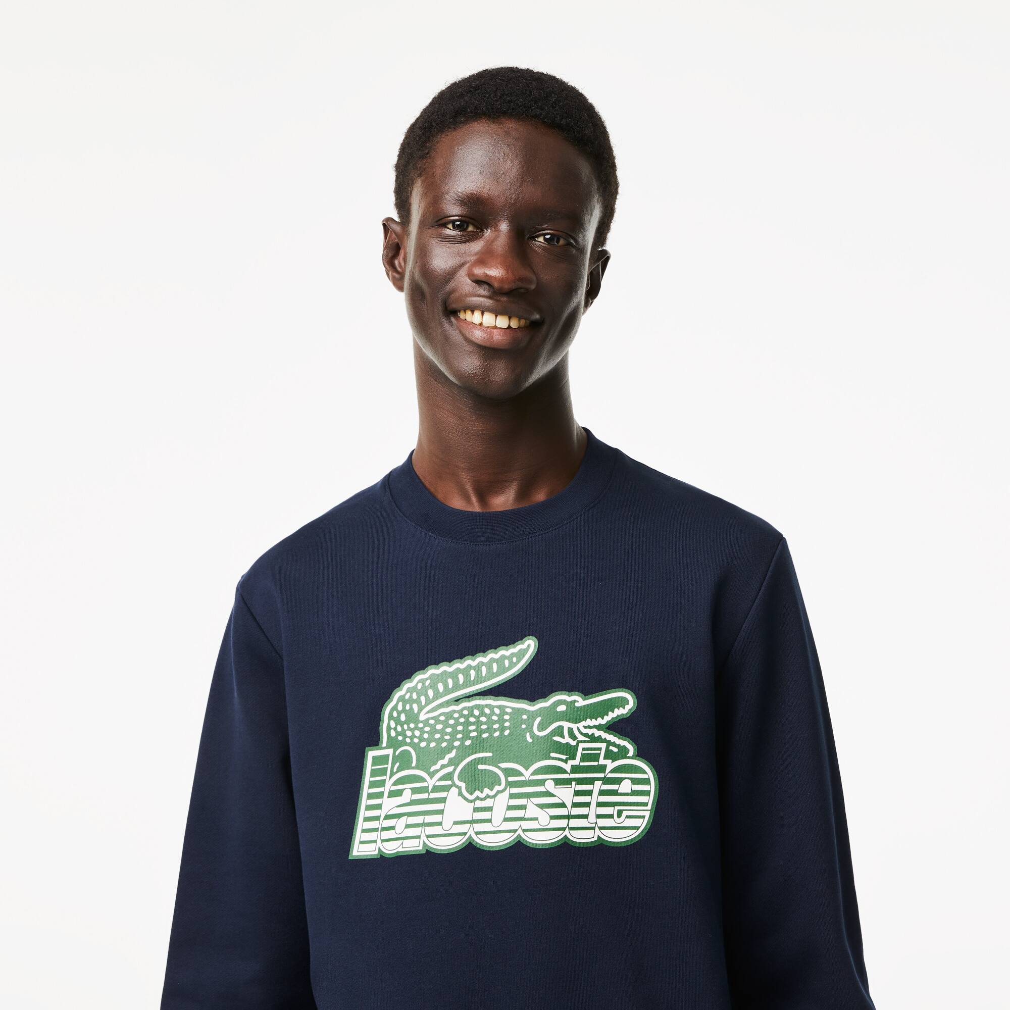 Sweatshirt col rond homme Lacoste en molleton Sweatshirts - Bleu - Lacoste - Homme