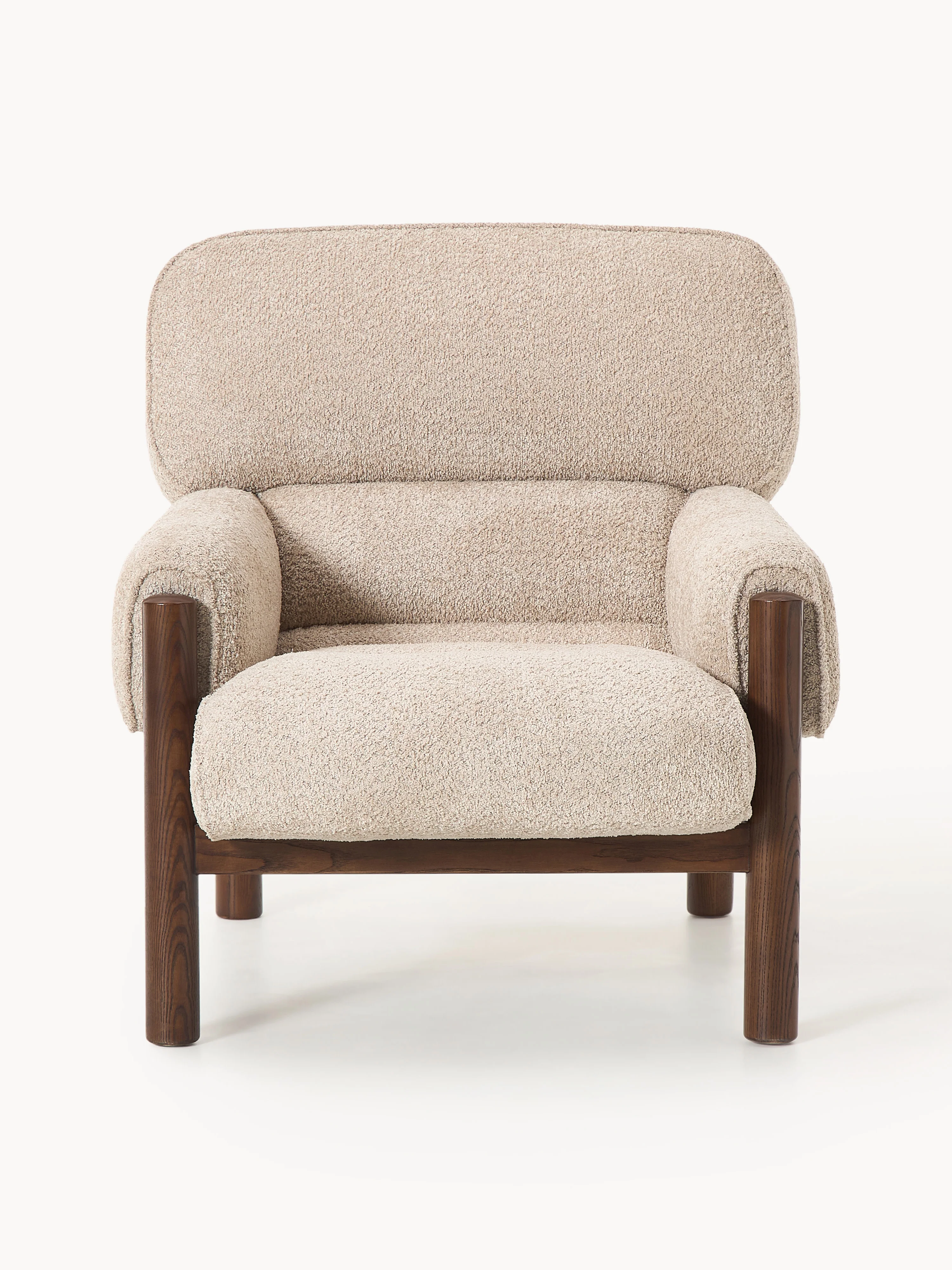 Loungefauteuil Calum van teddy bouclé