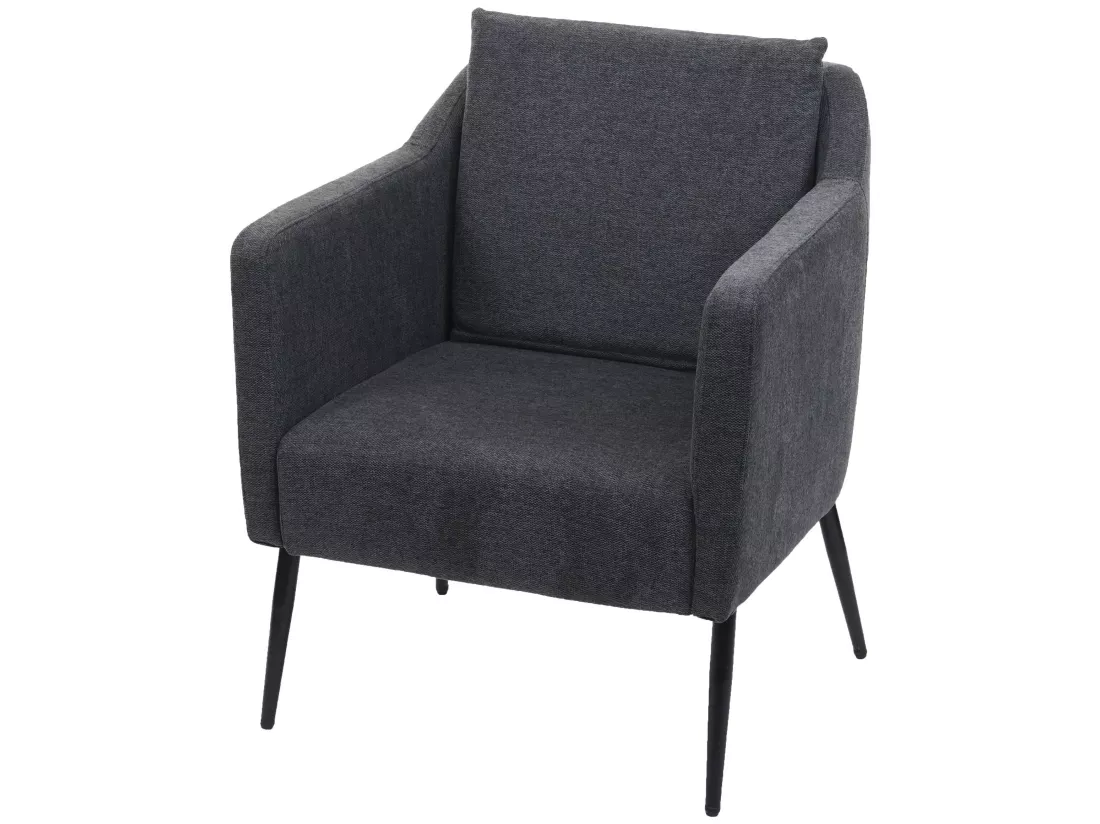 Fauteuil de relaxation MCW-H93a, Tissu/Textile gris foncé