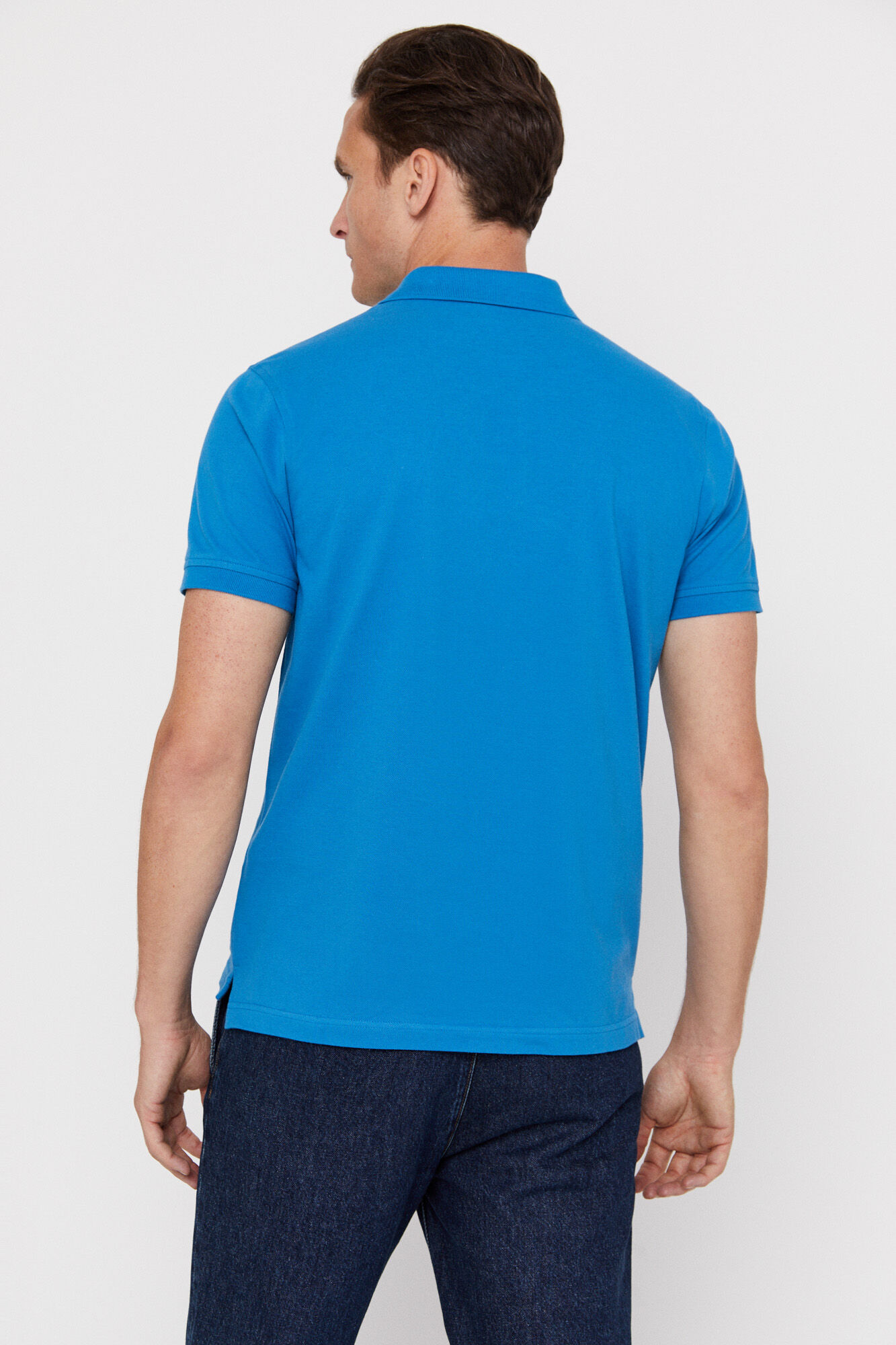 Polo piqué com logo - Turquesa