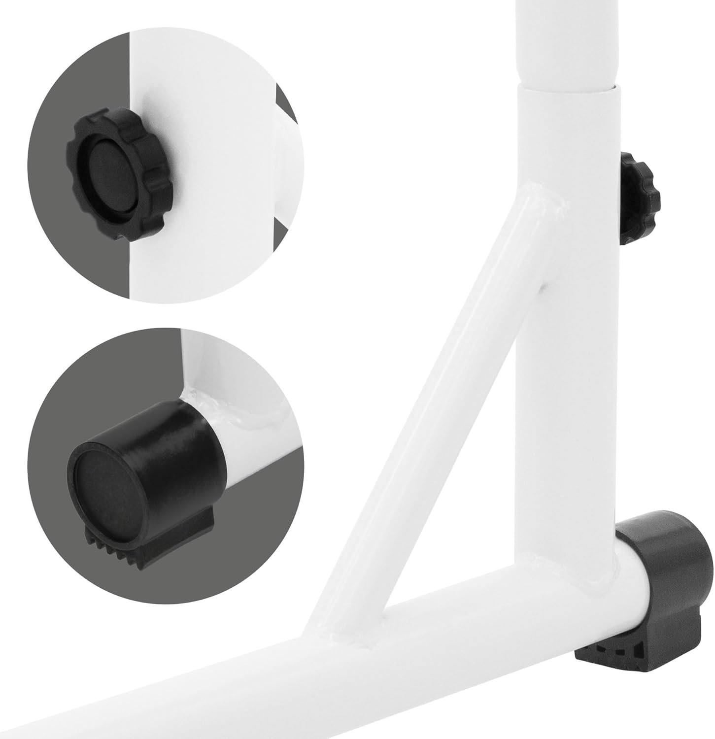 ECD Germany Hängesesselgestell Weiß, 208 cm, Belastung bis 120 kg, stabil & sicher, Stahlrohr, Freistehendes Hängestuhlgestell Hängesessel Hängestuhl Metallgestell Hängesesselständer Hängesitzständer