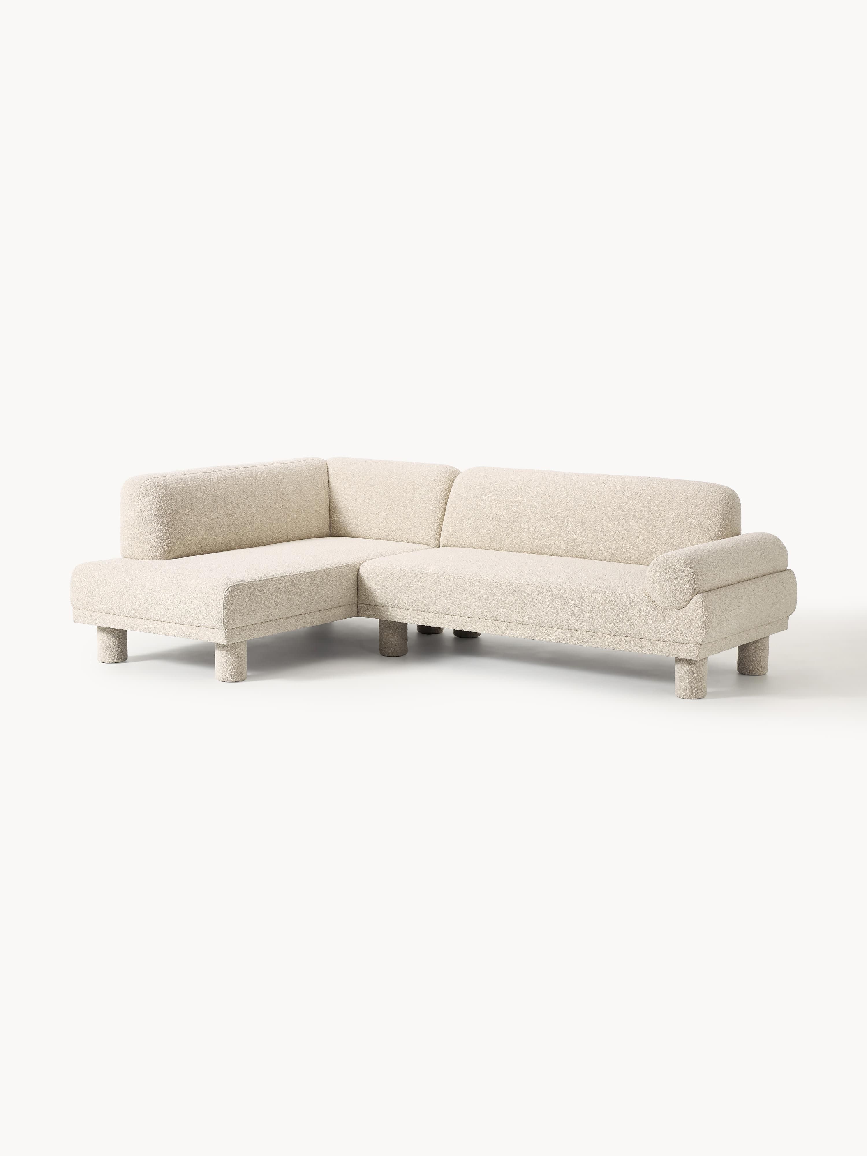 Bouclé hoekbank Lilo