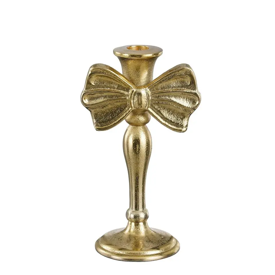 Mica Decorations Kandelaar - L11 x B8 x H20 cm - Aluminium - Goud