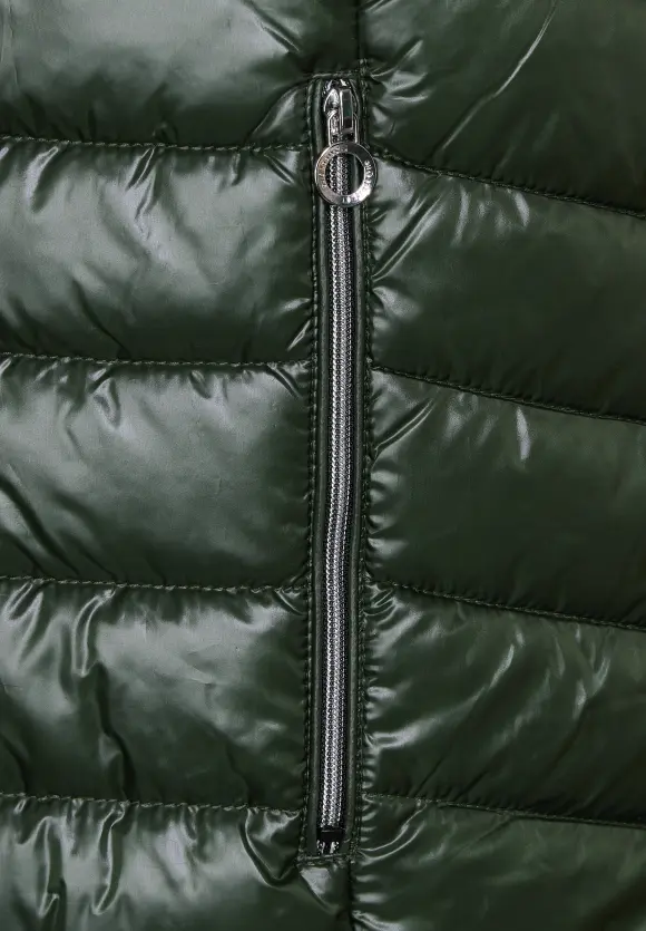 Longweste in Stepp Optik - verdant green