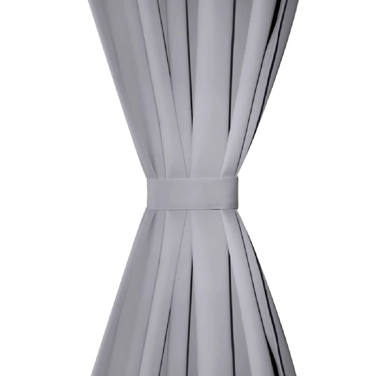 VidaXL Rideau occultant avec œillets métalliques - Gris