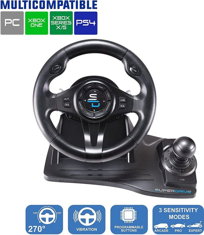 GS 550 - Race Simulatiewiel - Zwart - Kunststof