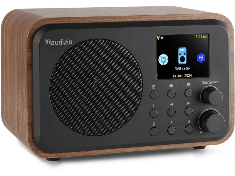 Audizio DAB  Radio Vicenza Braun DAB  Radio mit Akku, Internet Radio und Bluetooth
