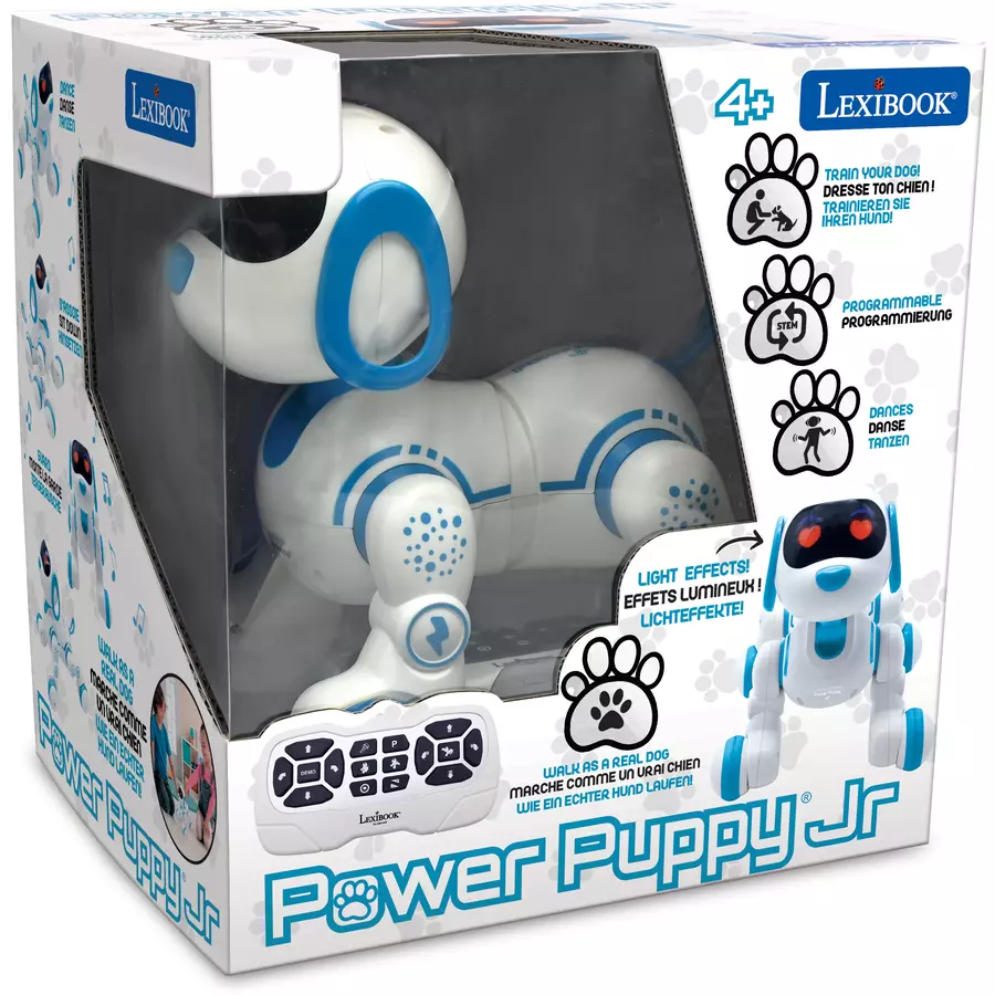 LEXIBOOK Power Puppy Junior Mein kleiner schlauer interkative Roboterhund mit Fernbedienung