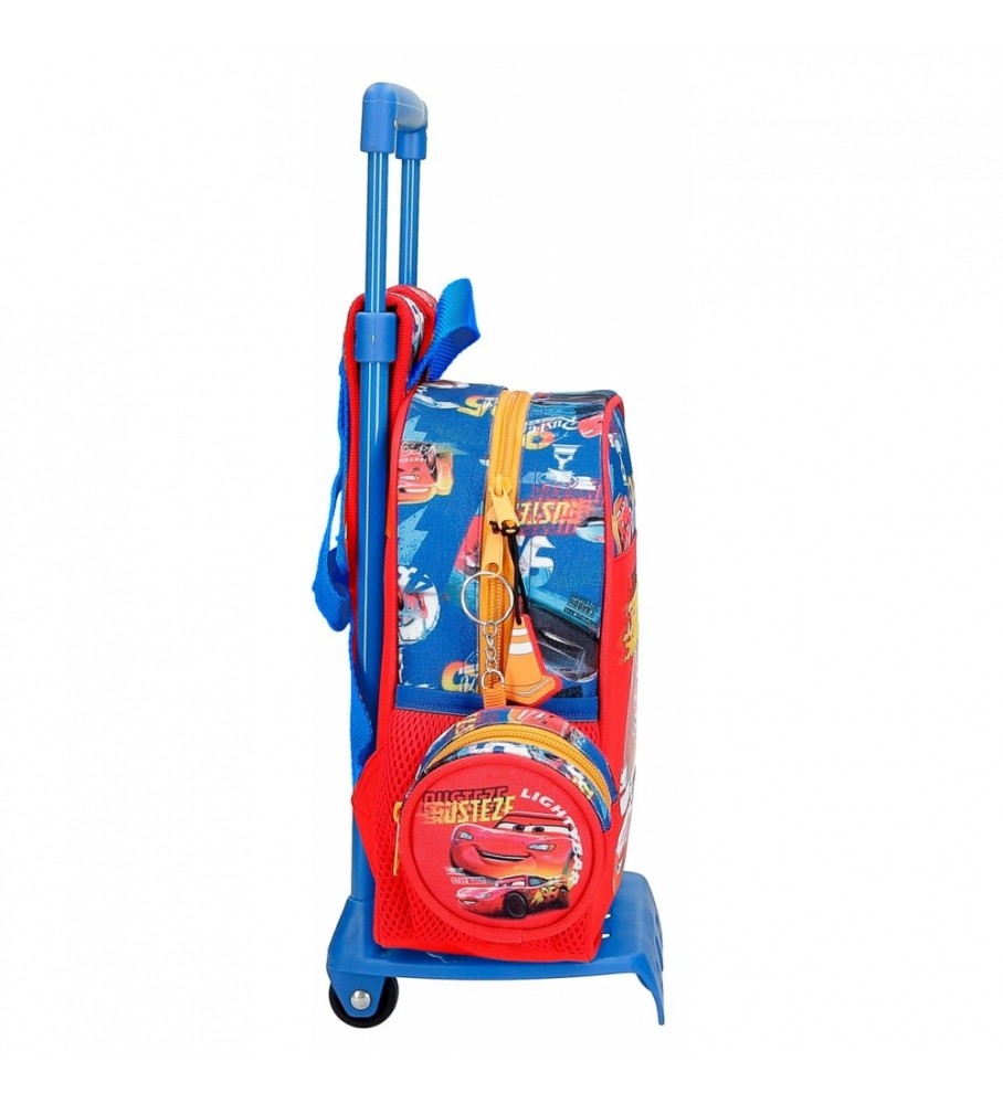 Mochila Joumma Bags Cars Rusteze vermelha - 23x25x10cm -