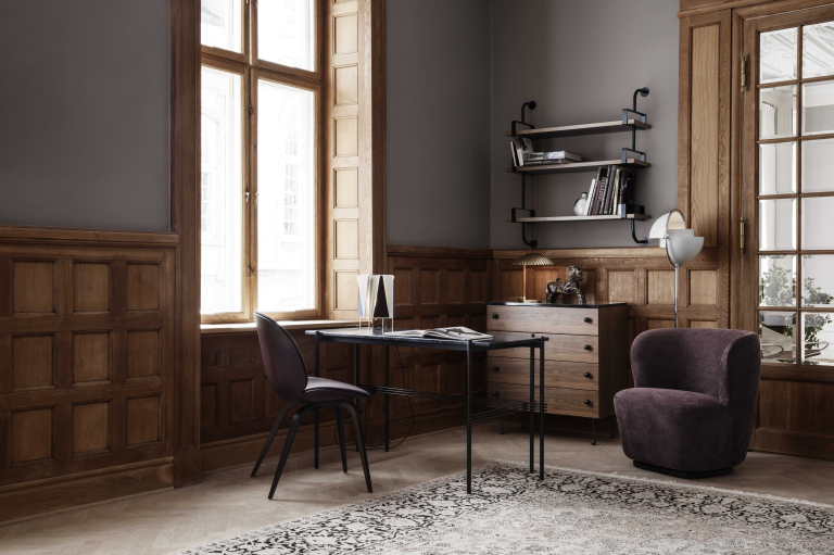 Gubi TS bureau 120x60 wit marmer
