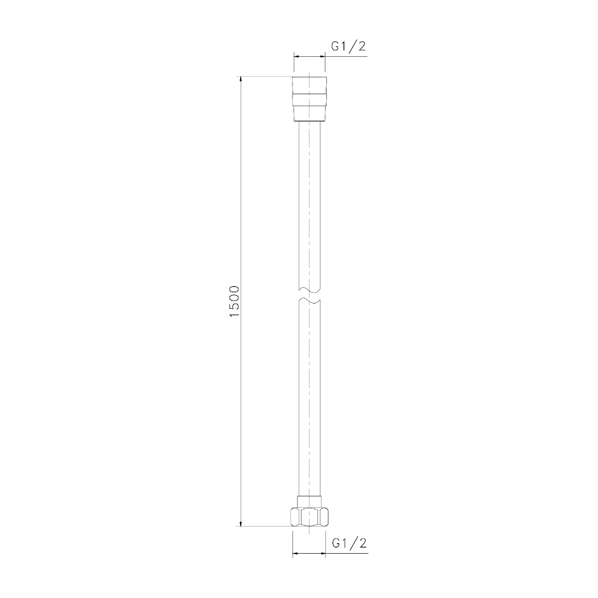 Sapho Moro doucheslang 150cm goud mat