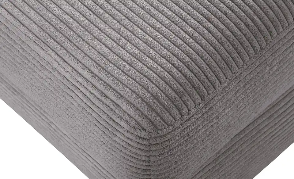 Ecksofa Arissa de Luxe Grau rechts Cordstoff
