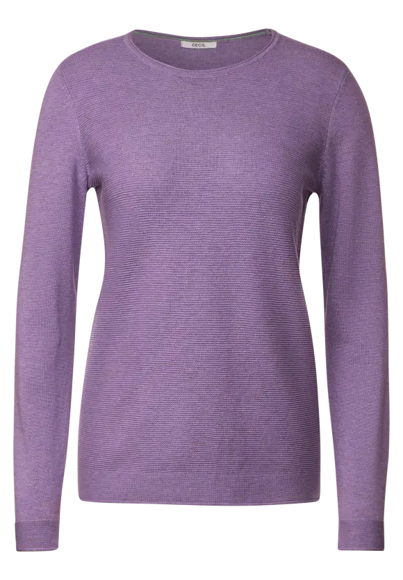 Struktur Pullover - Heather sporty lilac melange