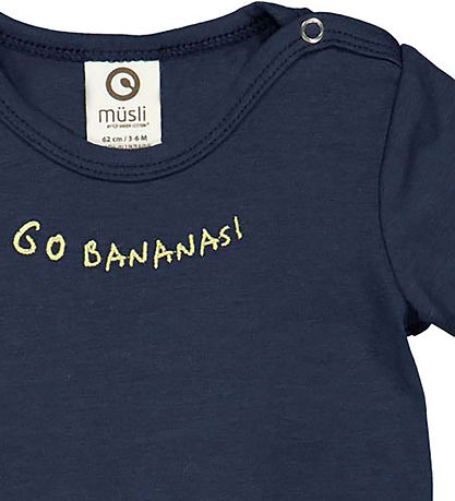 Müsli Sommerstrampler - Banana - Nacht Blue