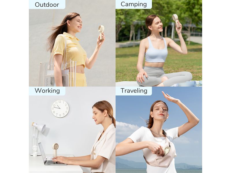 Jisulife Handventilator Life5 Plus Braun Tragbarer Ventilator
