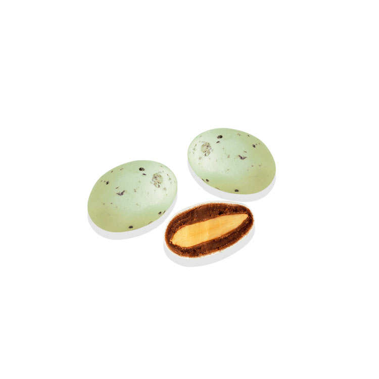 Galets Lorenzo vert amande - Dragées amande gianduja