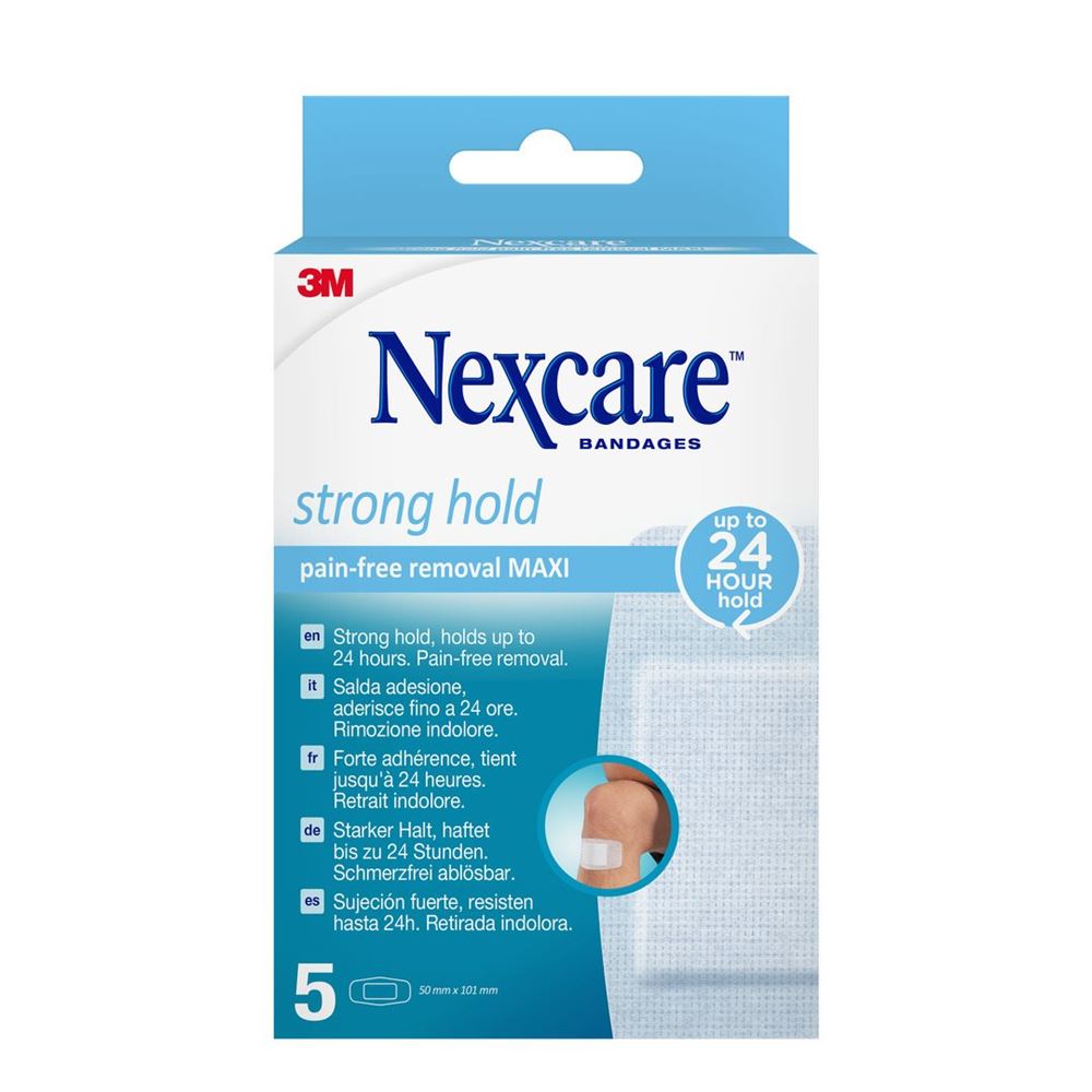 NEXCARE Strong Hold Maxi Pain Free Removal 50x100mm 5 Stk