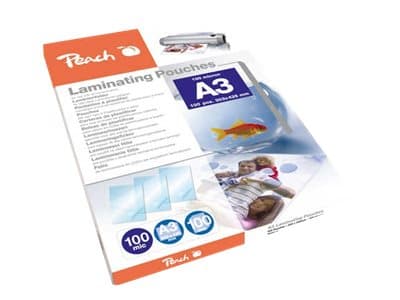 Peach lamineringsposer A3 100mic Glossy PP500-01 100PK