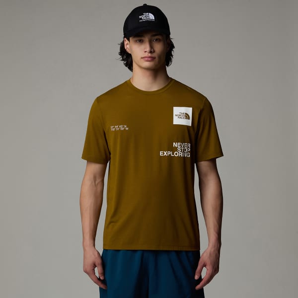 T-shirt THE NORTH FACE GRAPHIC BOXES FOUNDATION SS TEE MOSS GREEN