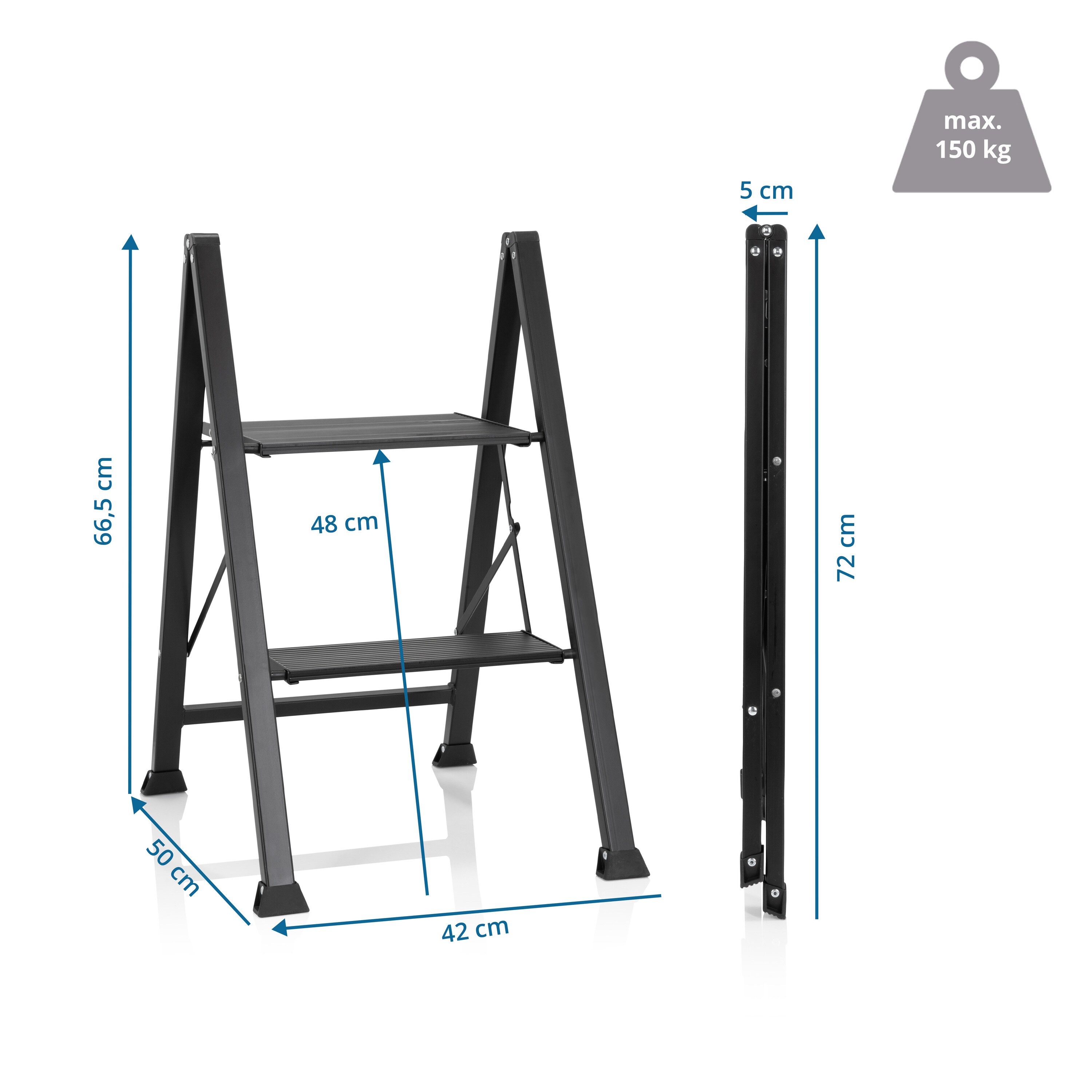 Klappleiter SOLID W5 Aluminium, Stahl hjh OFFICE
