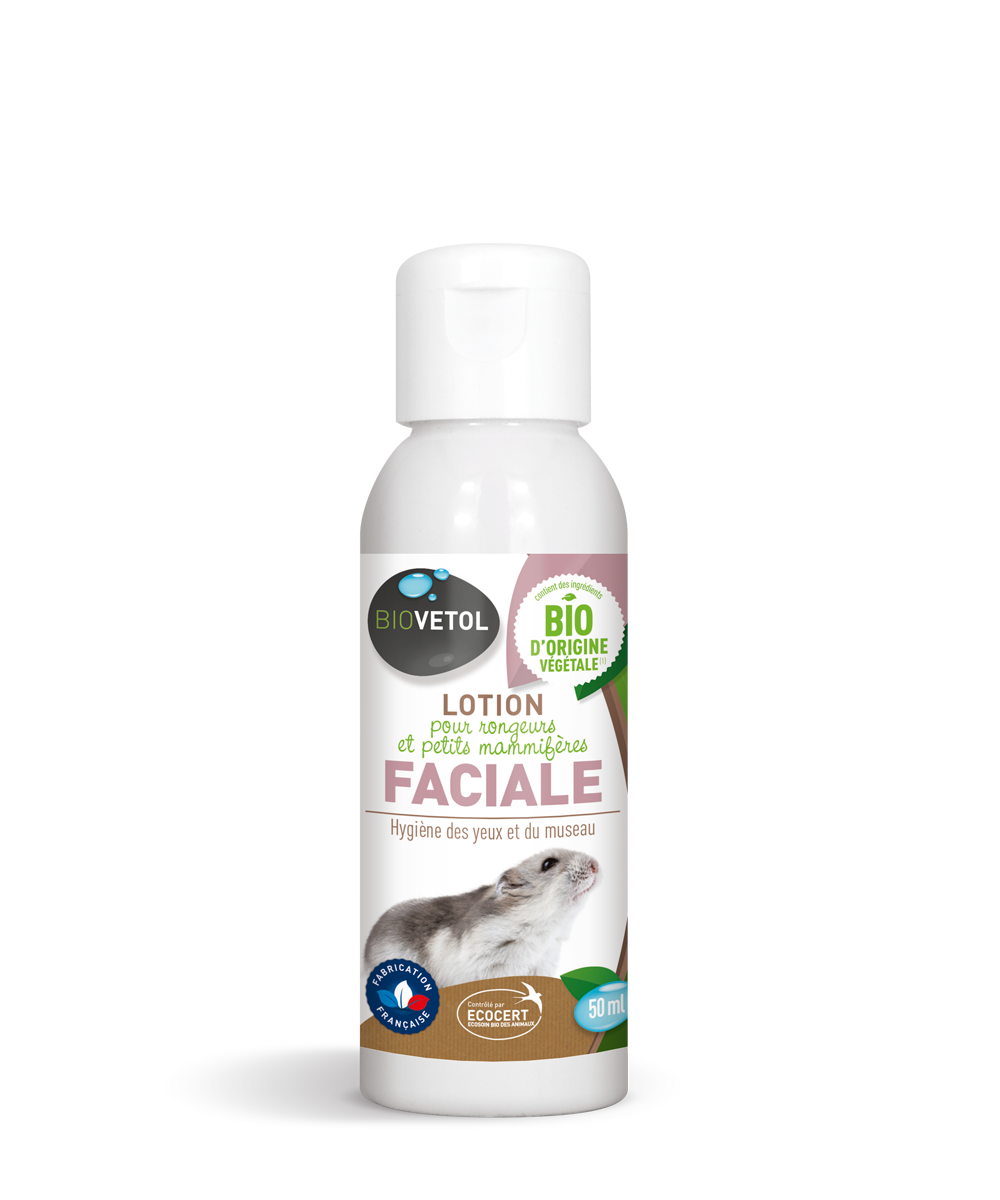 Lotion faciale bio certifiée ecocert - rongeurs et petits mamifères - 50ml