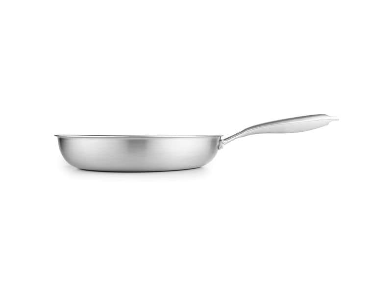 BRATmaxx Bratpfanne Silber 28 cm Edelstahl-Pfanne mit Wabenstruktur