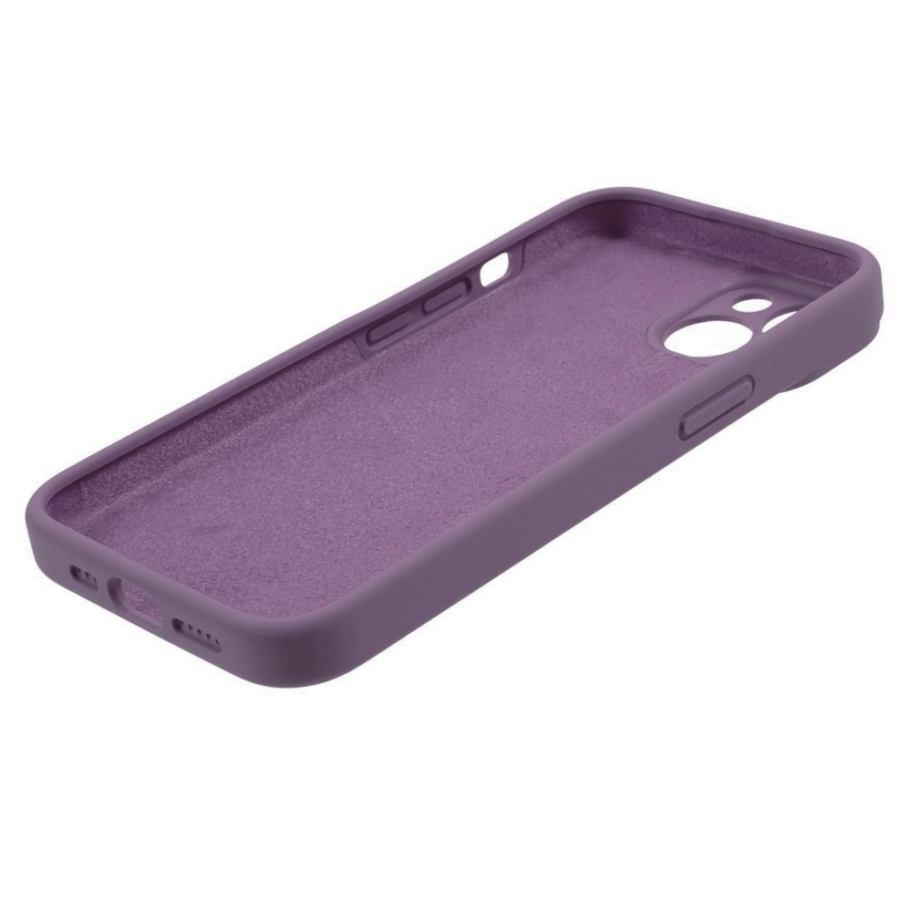 iPhone 15 Silikon Case Hülle mit Kameraschutz - Violett