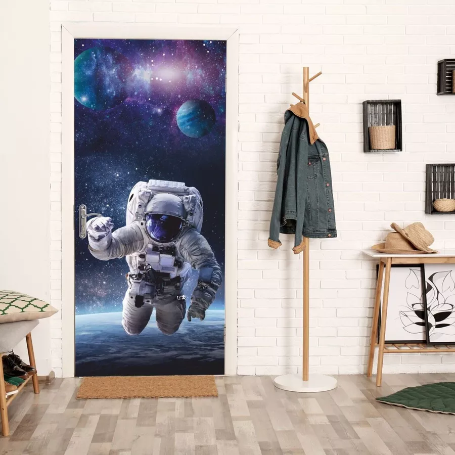 Nikima Türbild TB-11 selbstklebendes Türbild – Astronaut  Klebefolie bunt
