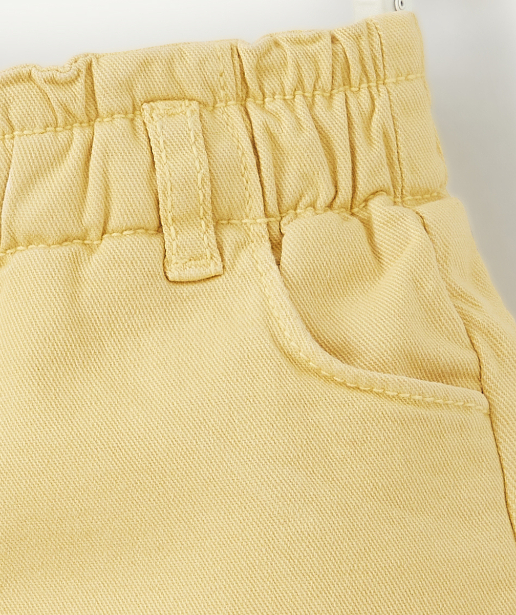 SHORT EN JEAN BÉBÉ FILLE JAUNE