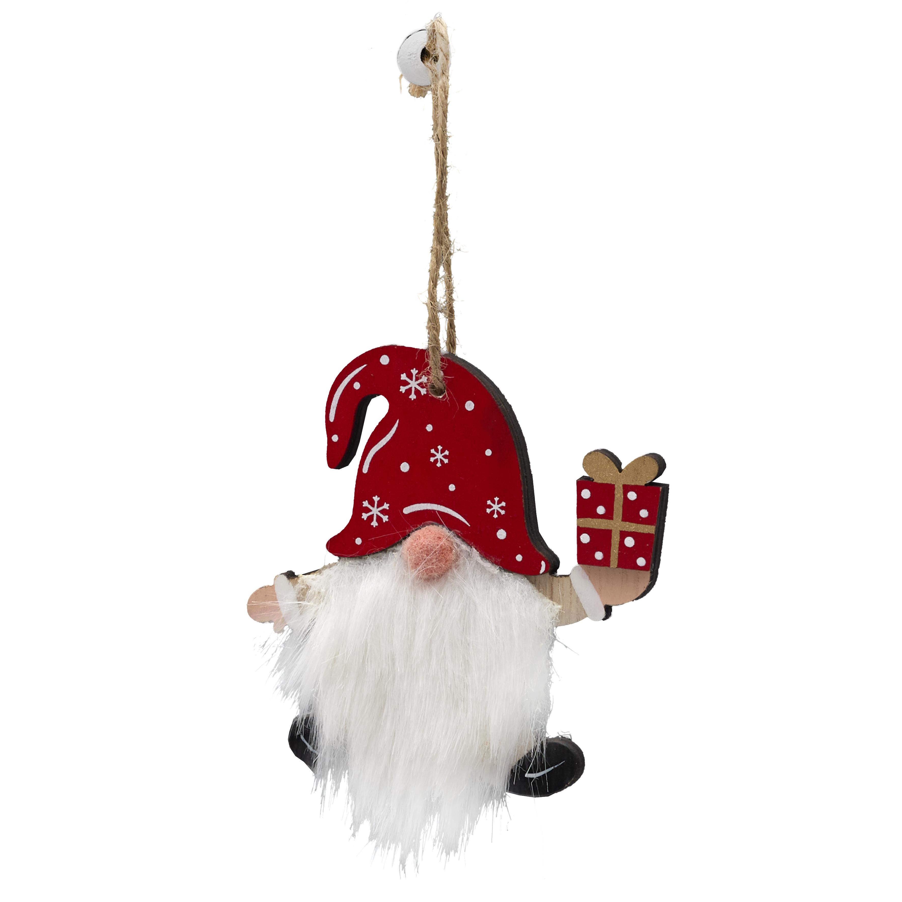 SUSPENSION BOIS LUTIN CADEAU