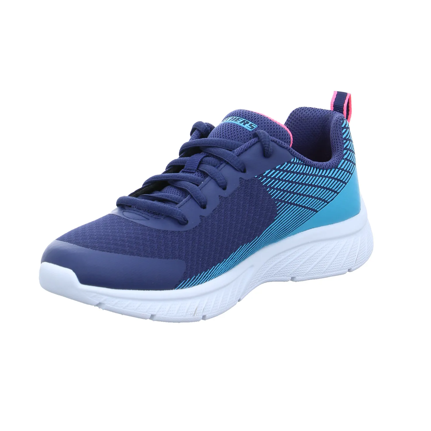 SKECHERS Mädchen-Halbschuh Binder Blau Textil  Sneaker