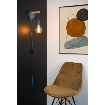 Lucide Paulien Wandlamp Kinderkamer blauw