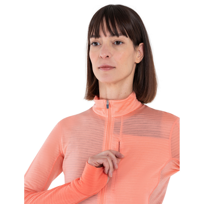Icebreaker Damen Realfleece Descender Half Zip Longsleeve