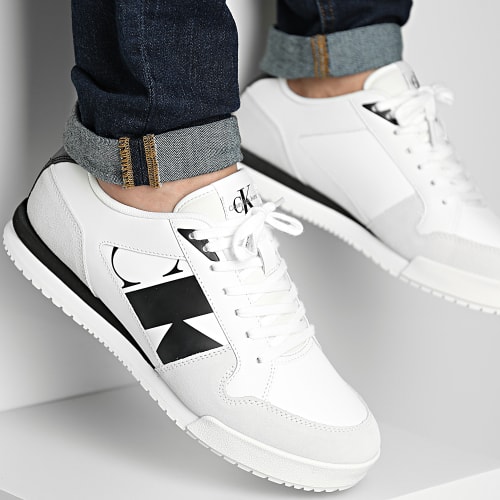 Baskets Low Profile Runner 0695 Bright White Creamy White Black