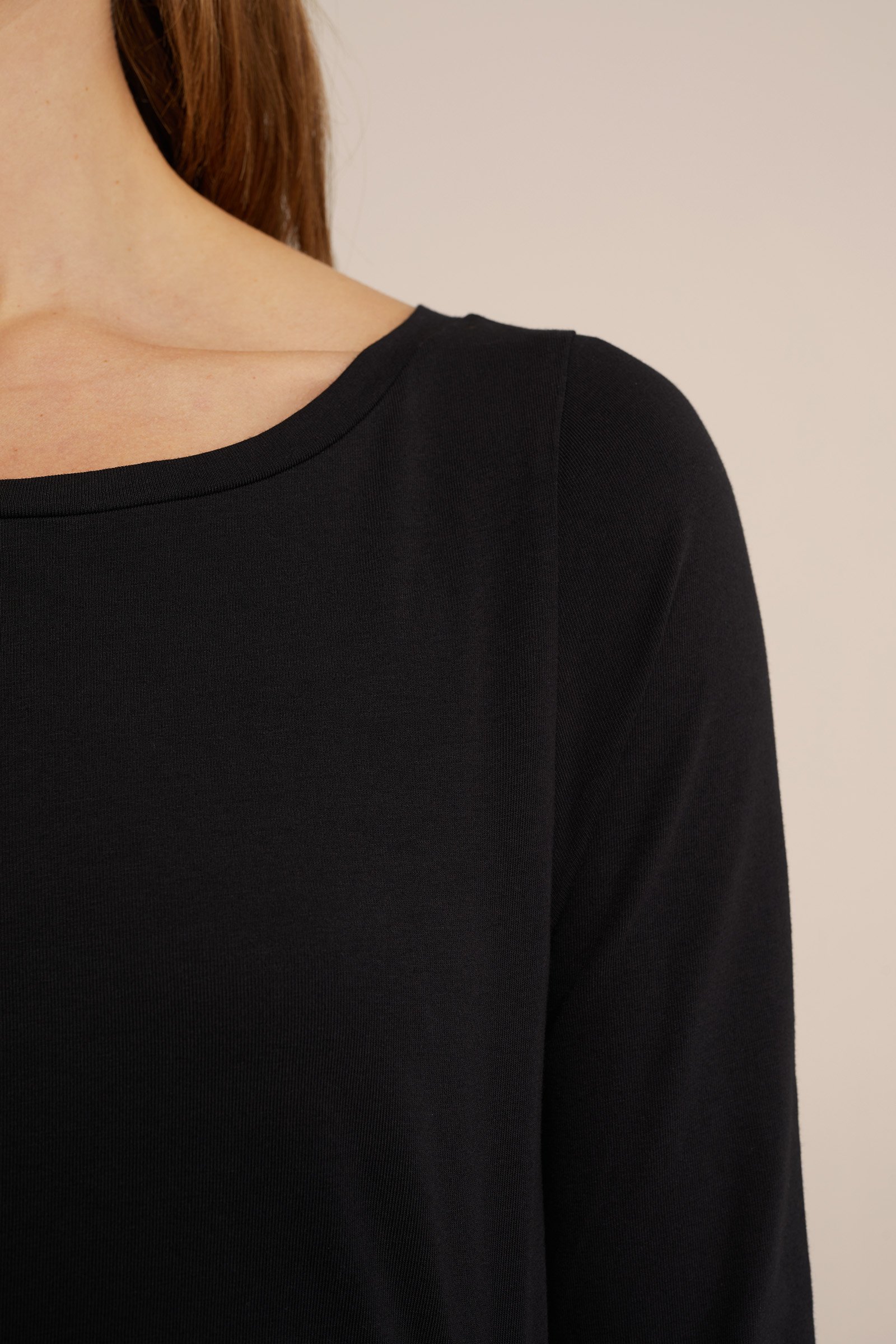 T-shirt van katoenmix WE Fashion Zwart