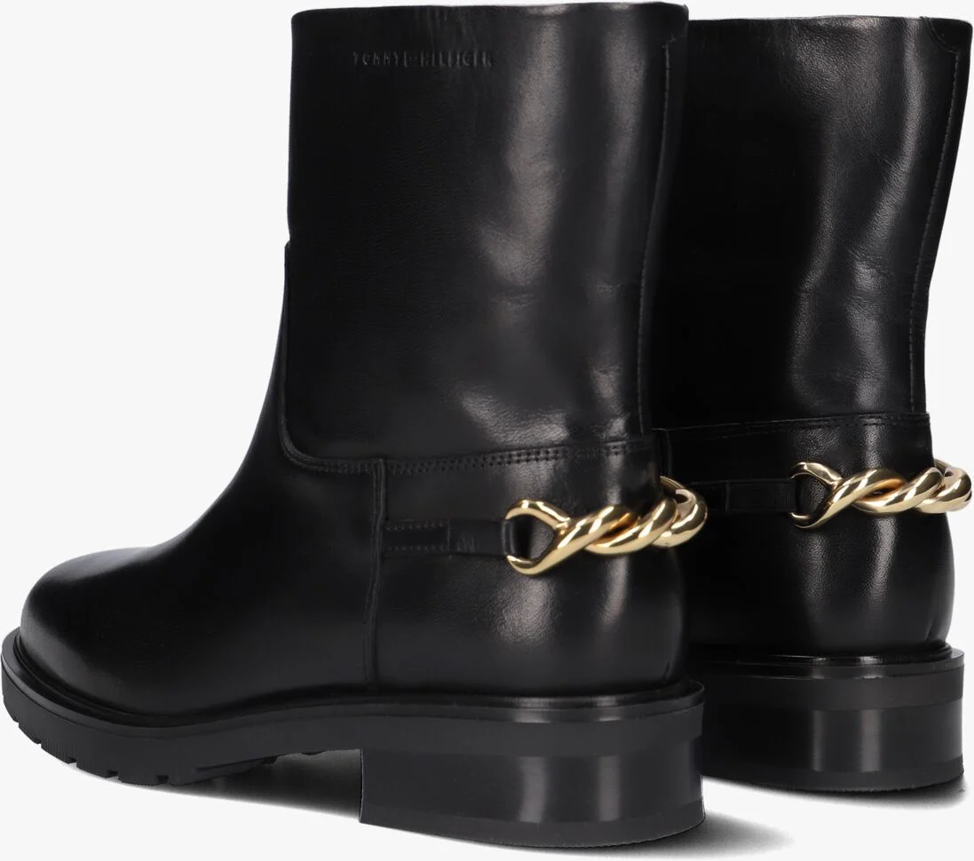 TOMMY HILFIGER zwarte tommy hilfiger enkellaarsjes tommy twist ankle boot