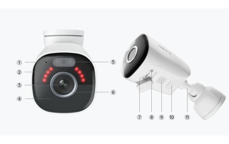 Netzwerkkamera Argus B360 4K WiFi, Weiss<br>Smarte 4K/8MP Standalone Akkukamera mit 5/2.4 GHz WLAN, Farbnachtsicht & IP66 wasserdicht & Personen-, Tier- & Fahrzeugerkennung – Weiss