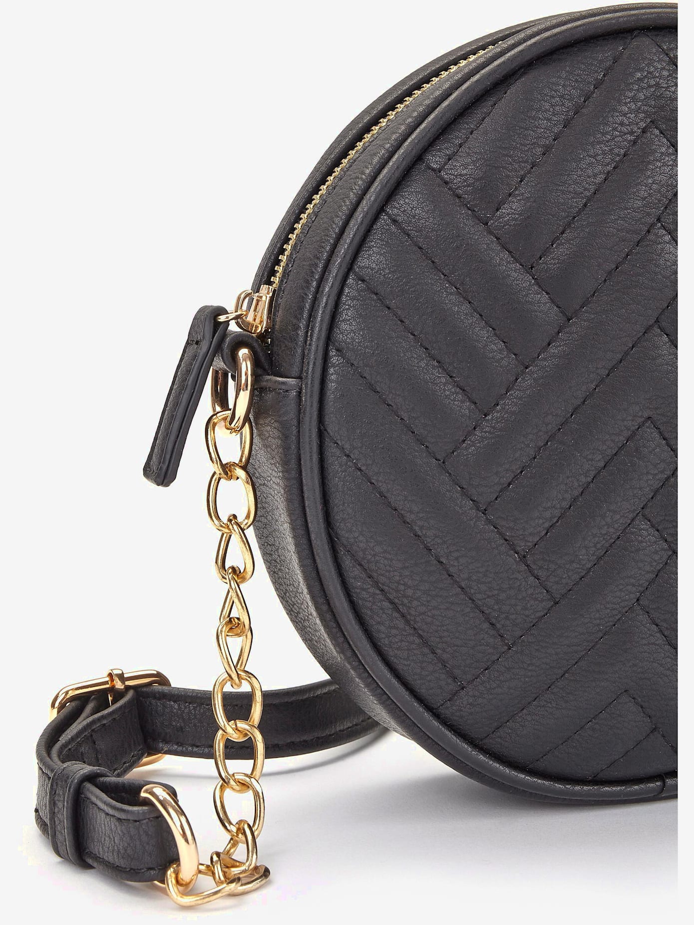 Sac en bandoulière mini-sac avec détails chaînes couleur or au niveau de l'anse