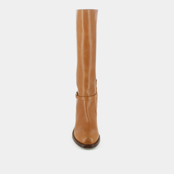 Bottes à boucle  en cuir cognac