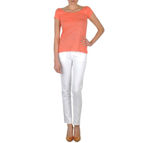 Calvin Klein Jeans - JEAN BLANC BORDURE ARGENTEE Blanco