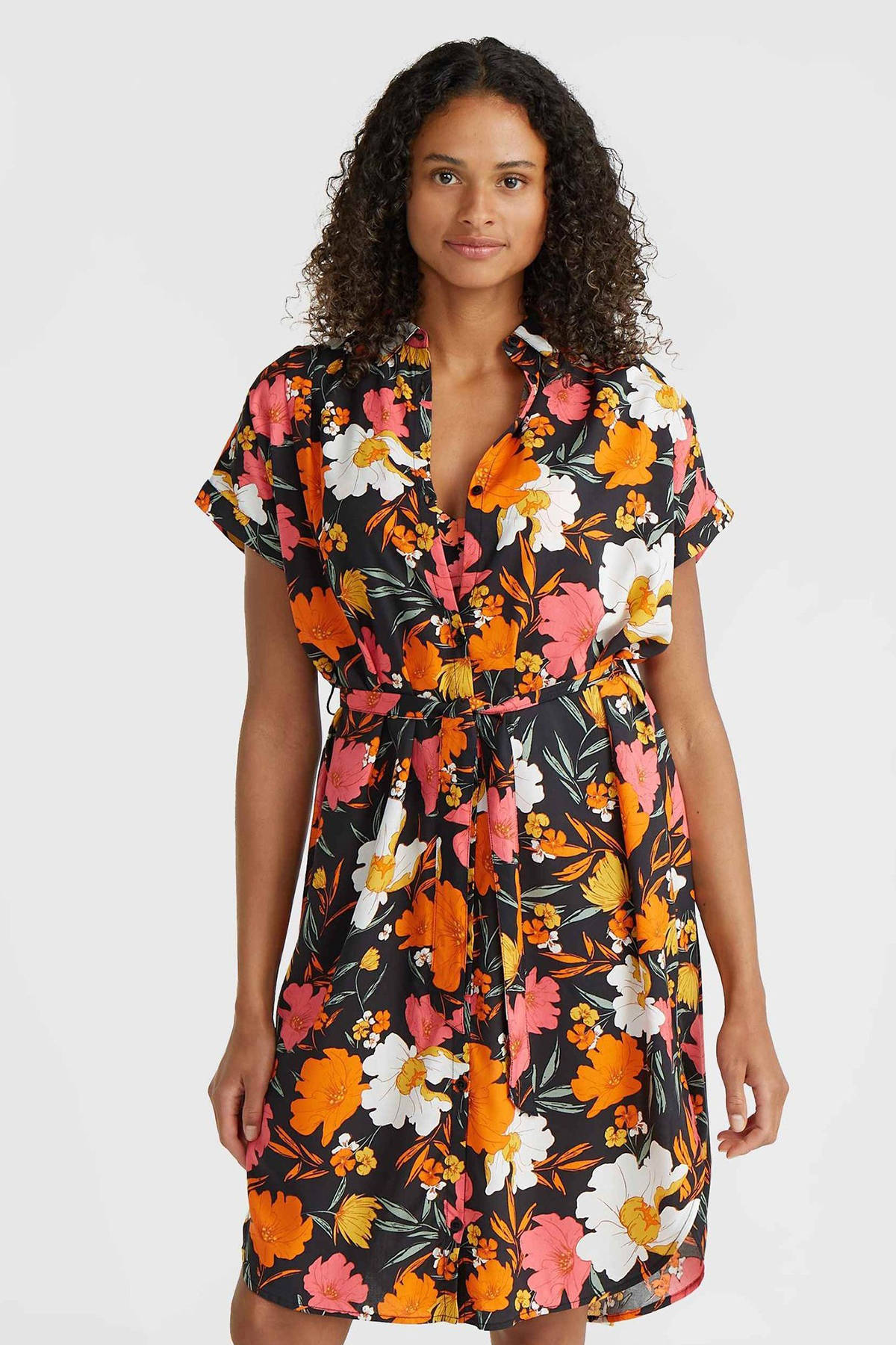 O'Neill strandjurk Cali Beach zwart/oranje/roze