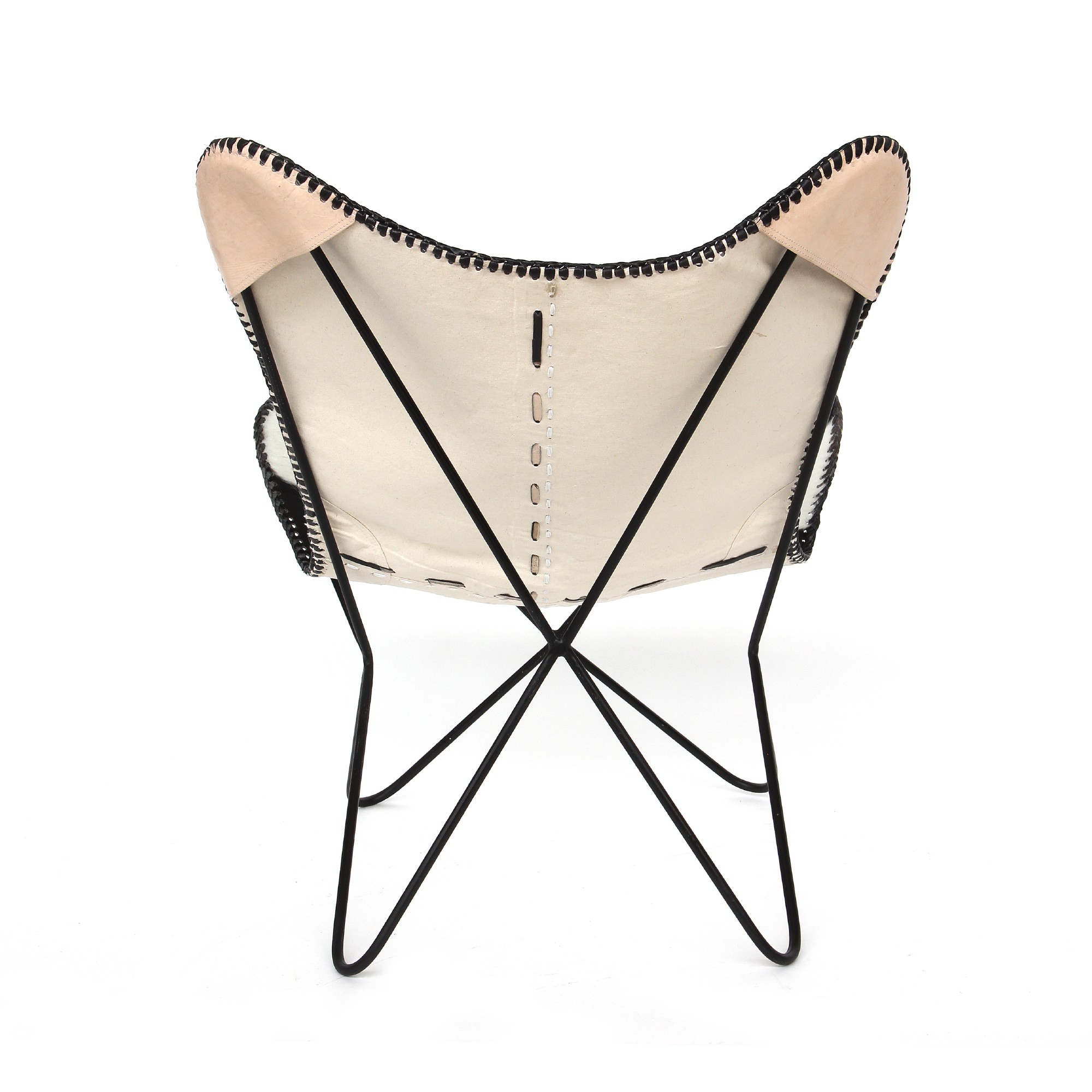 Lounger 'Sam', schwarz-weiß, T 70 cm, B 76 cm, H 92 cm von fischer's lagerhaus