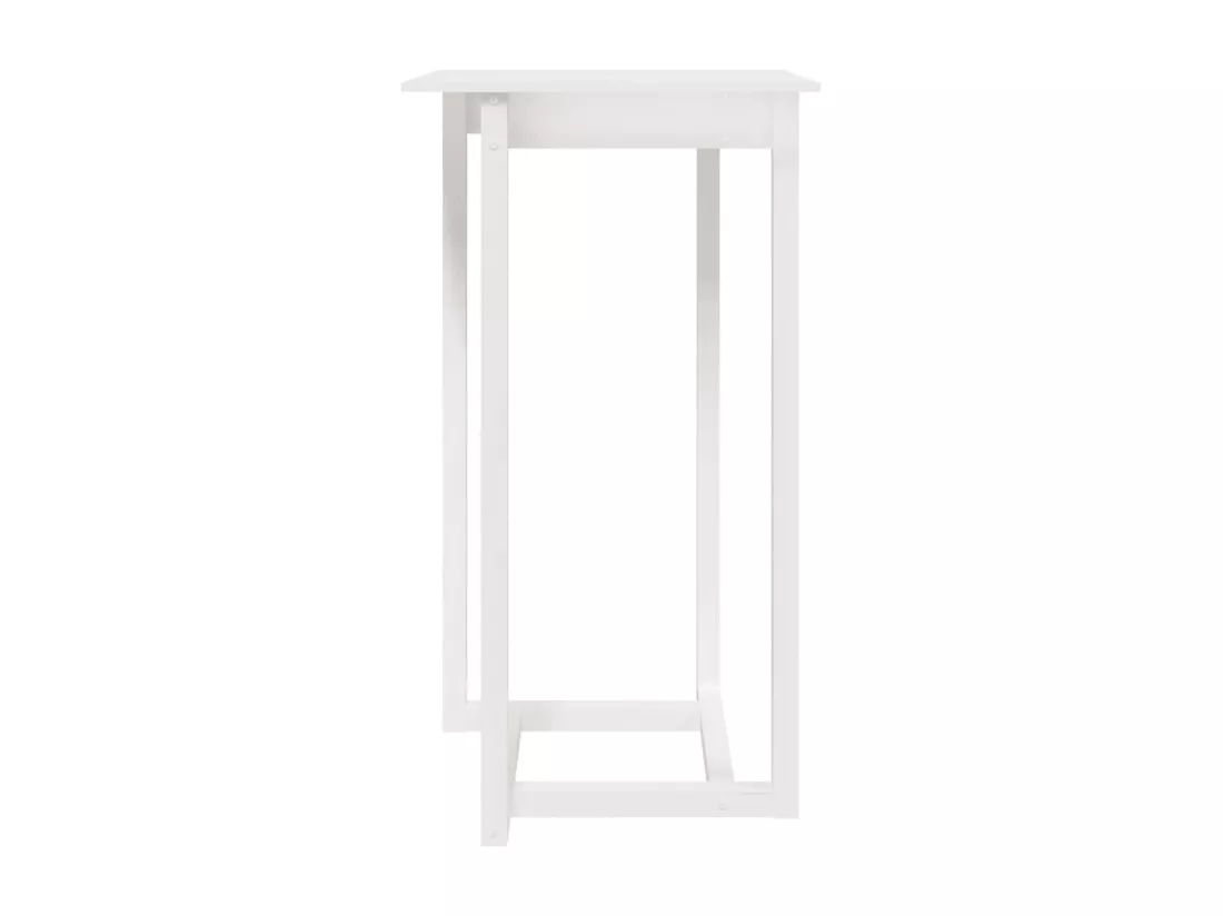 Table de bar Blanc 60x60x110 cm Bois massif de pin