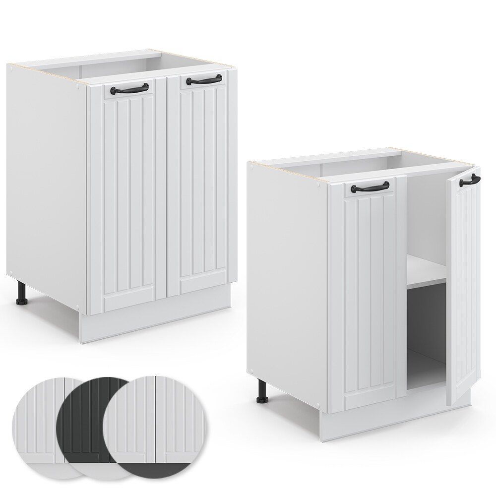 Vicco Unterschrank 60 cm FAME Line Küchenschrank Küchenzeile Landhaus Anthrazit