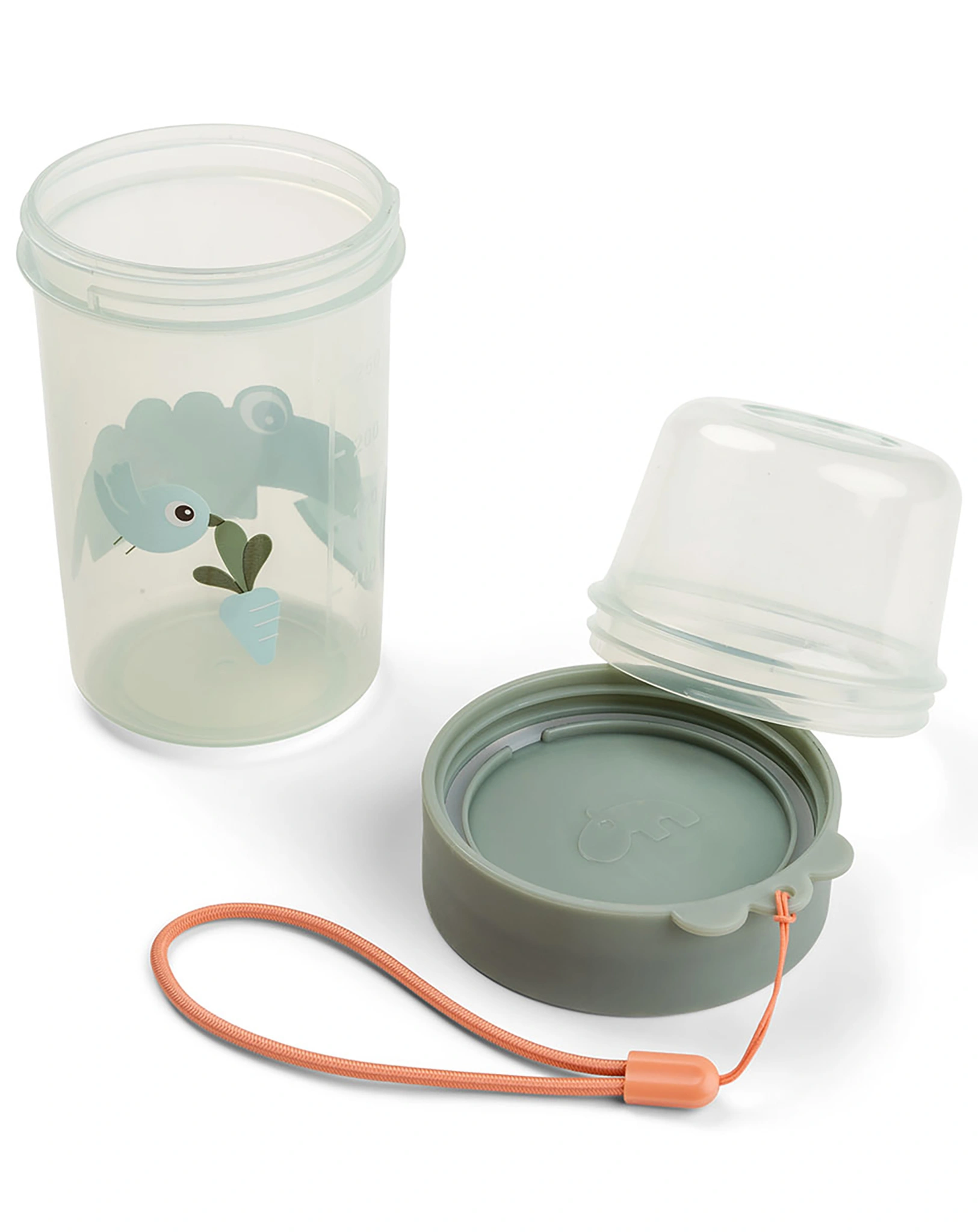 Snackbehälter TO GO - 2-WAY: CROCO (150+320ml) in grün