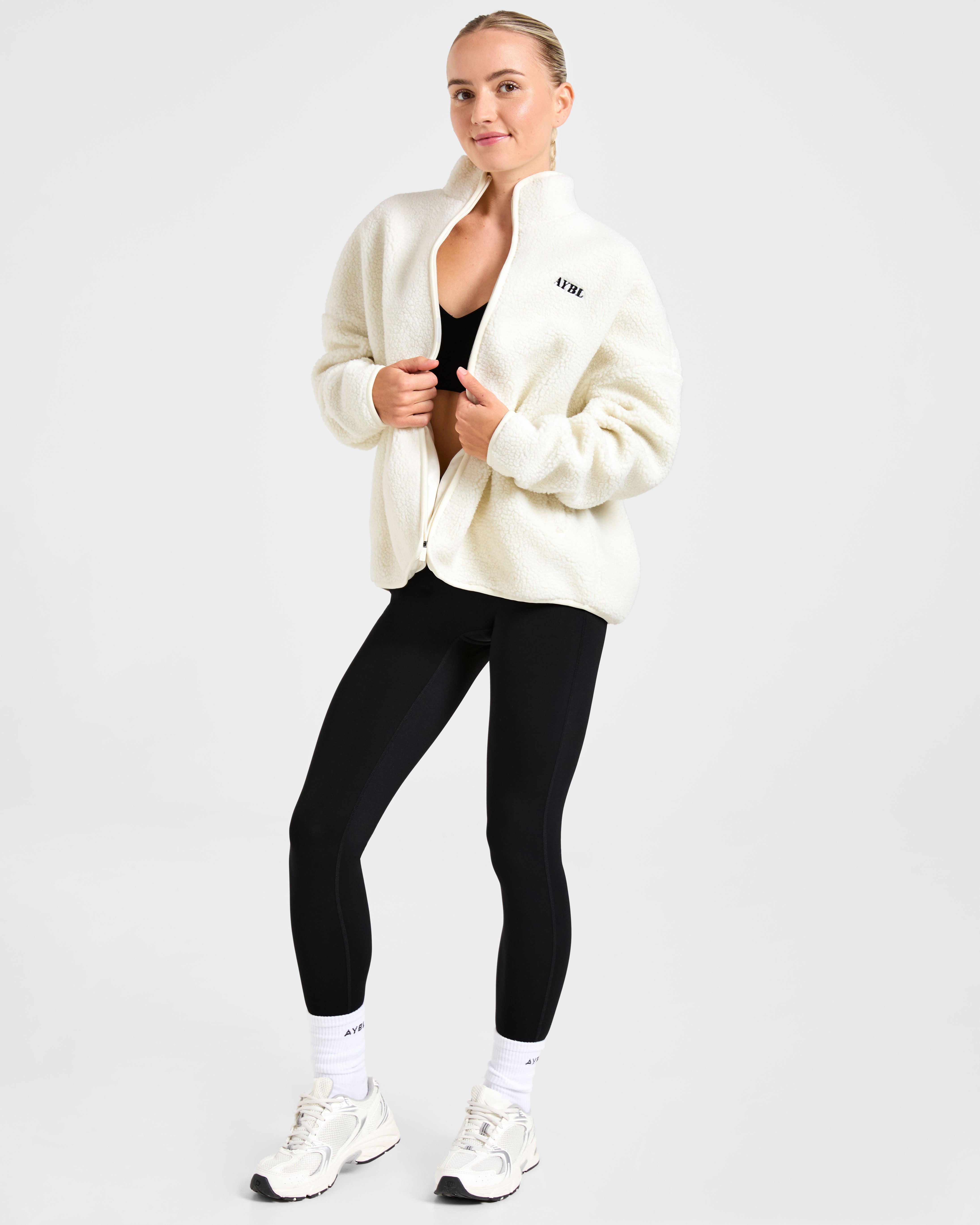 Oversized Zip Up Fleece Jacket