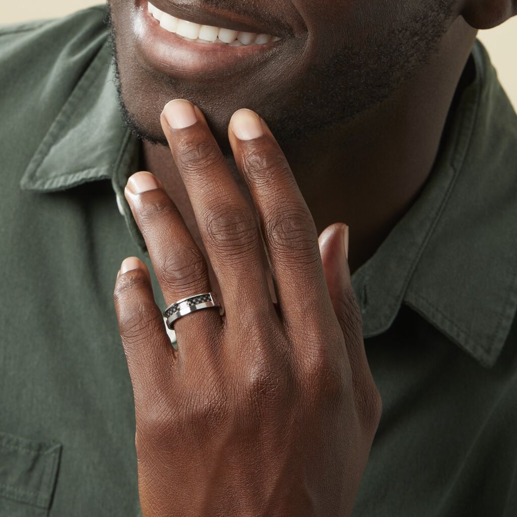 Bague Karly Acier Blanc